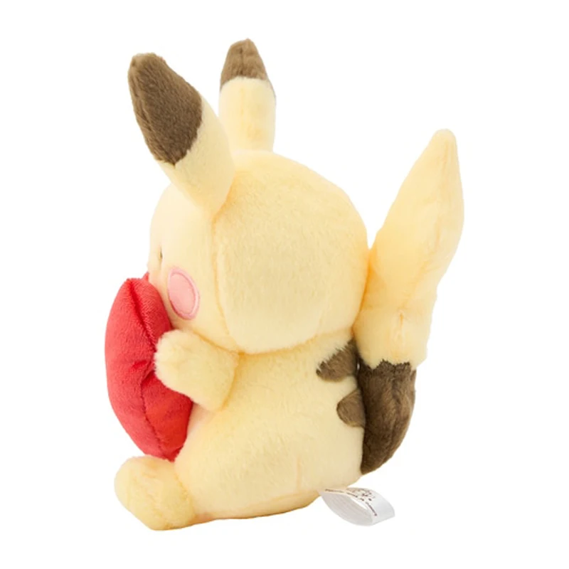 Dia dos namorados japonês pokemon pikachu com um coração brinquedo de pelúcia crianças bonito presentes macios e presentes de aniversário de natal
