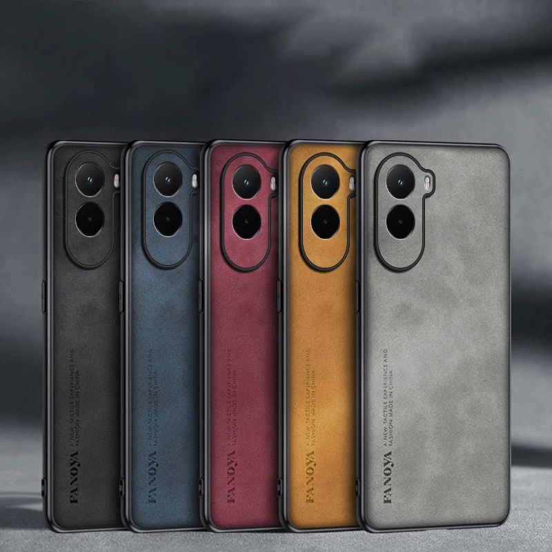 EUCAGR Luxus-Handyhülle aus Schaffell-PU-Leder für Xiaomi POCO M7, schützt die Rückseite des Ständerns für Xiaomi POCO M7