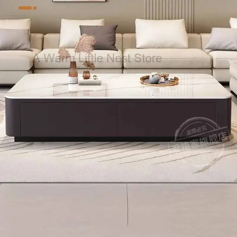 

Space Italian Unique Coffee Table Minimalist Standing Saving Aesthetic Service Side Table Center Couchtisch Salon Furniture