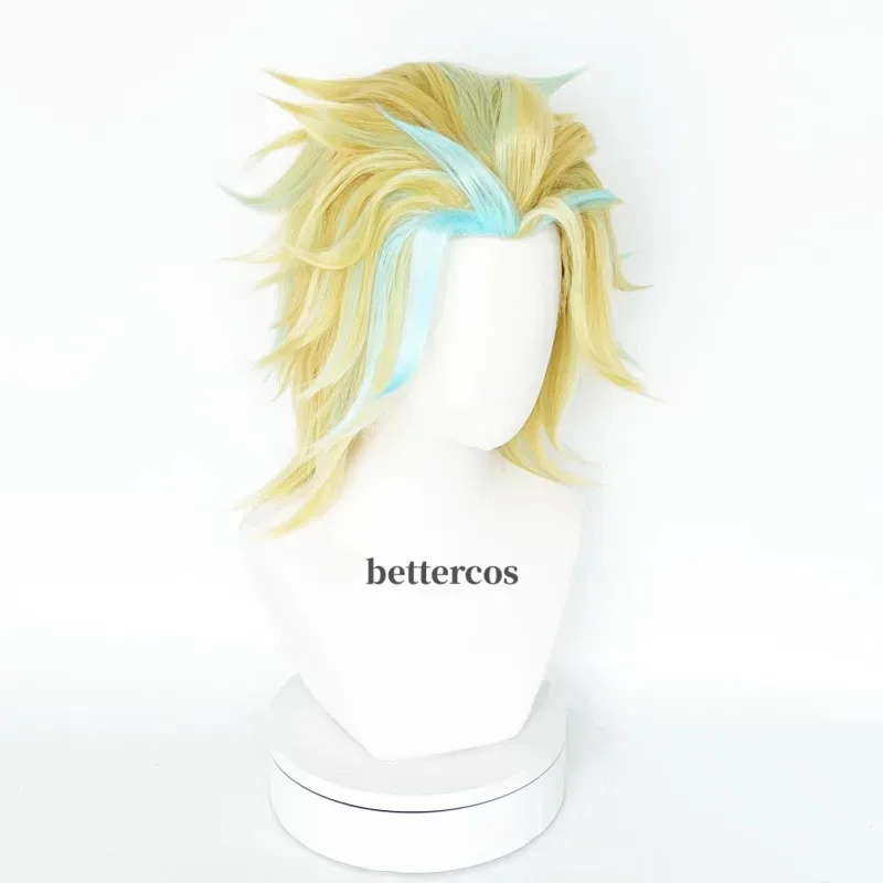 NewRindo Haitani Cosplay Anime Blu dorato con occhiali Capelli in fibra sintetica + Parrucca Cap2025