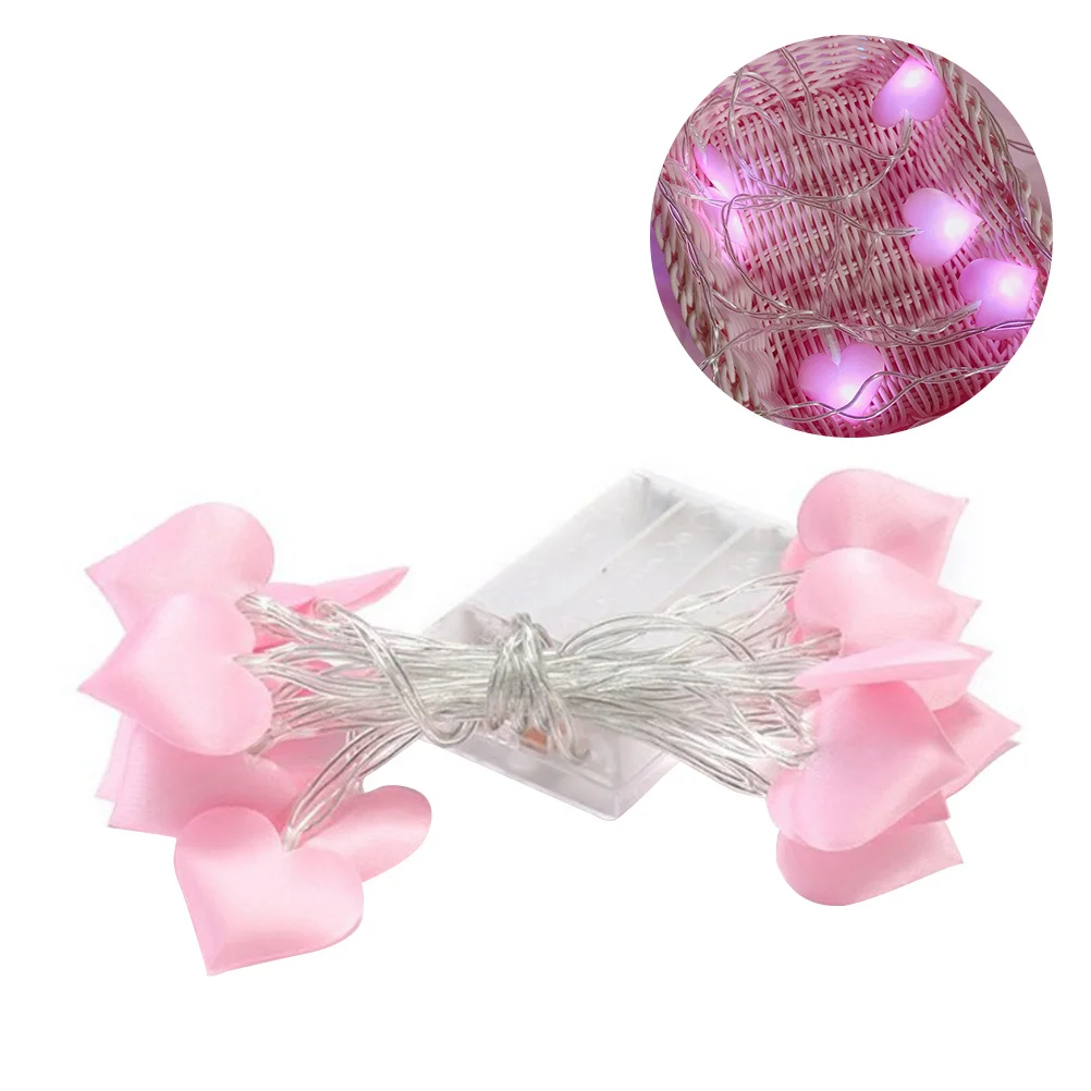 Guirlande lumineuse Led rose en forme de cœur, blanc chaud, pour décoration de fête de mariage, photographie, scène, hôtel, chambre à coucher, paysage intérieur