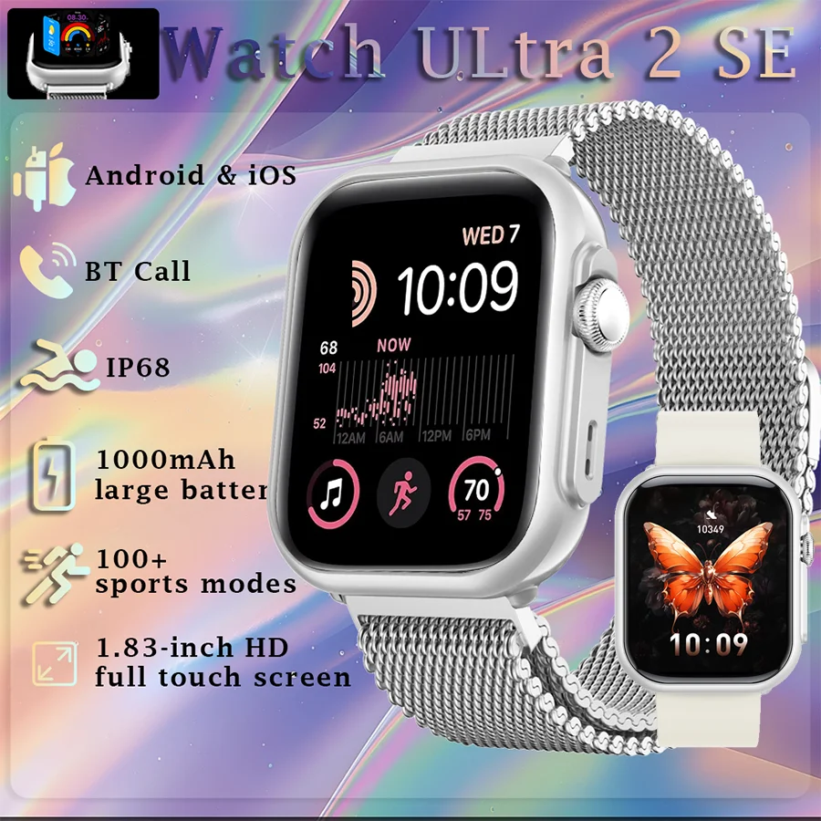 

2025 Smart Watch Unisex Bluetooth Calling Heart Rate & Sleep Monitor Fitness Tracker - Ideal Gift for Birthdays Or Christmas