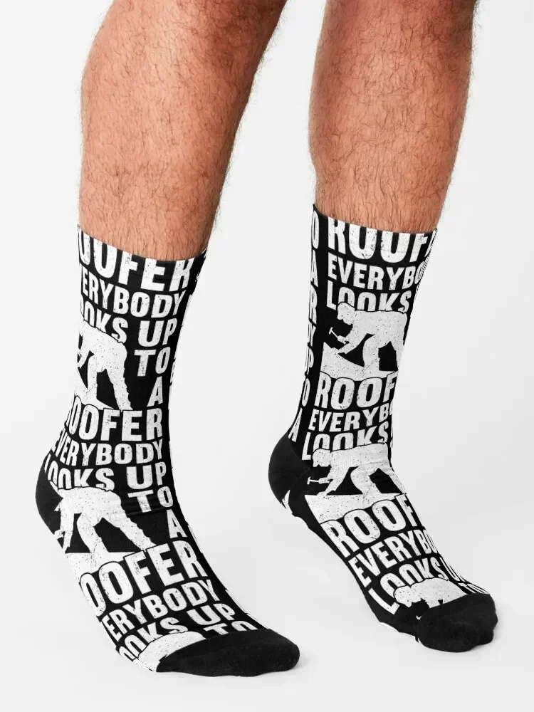 Roofer Roofing Socks Run new year sheer FASHION Socks For Women Men's