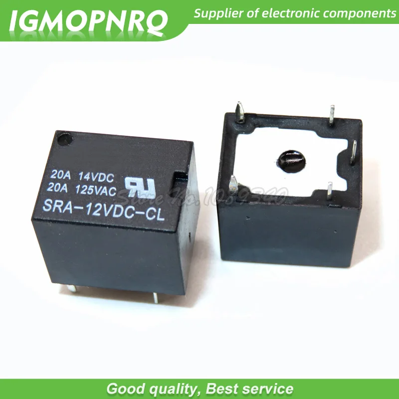 5ชิ้นที่มีคุณภาพสูงรีเลย์SRA-12VDC-CL SRA-12VDC SRA-12V SRA-12รีเลย์5 PINS 12โวลต์DC T74รีเลย์IGMOPNRQ