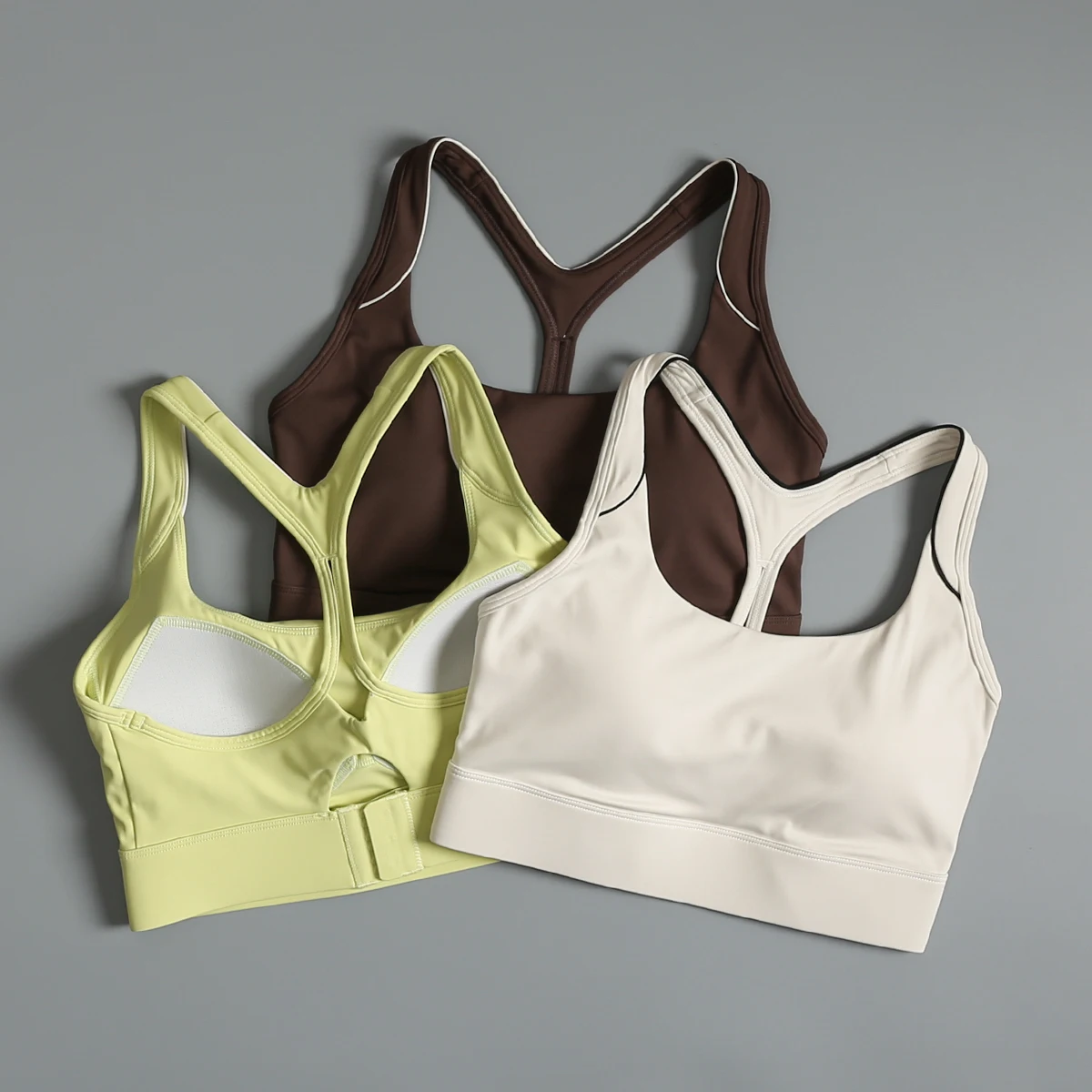 

Women's Integrated Sports Bra Fitness Running Vest Professional Yoga Training Shock Absorption Gathered Backless Outerwear