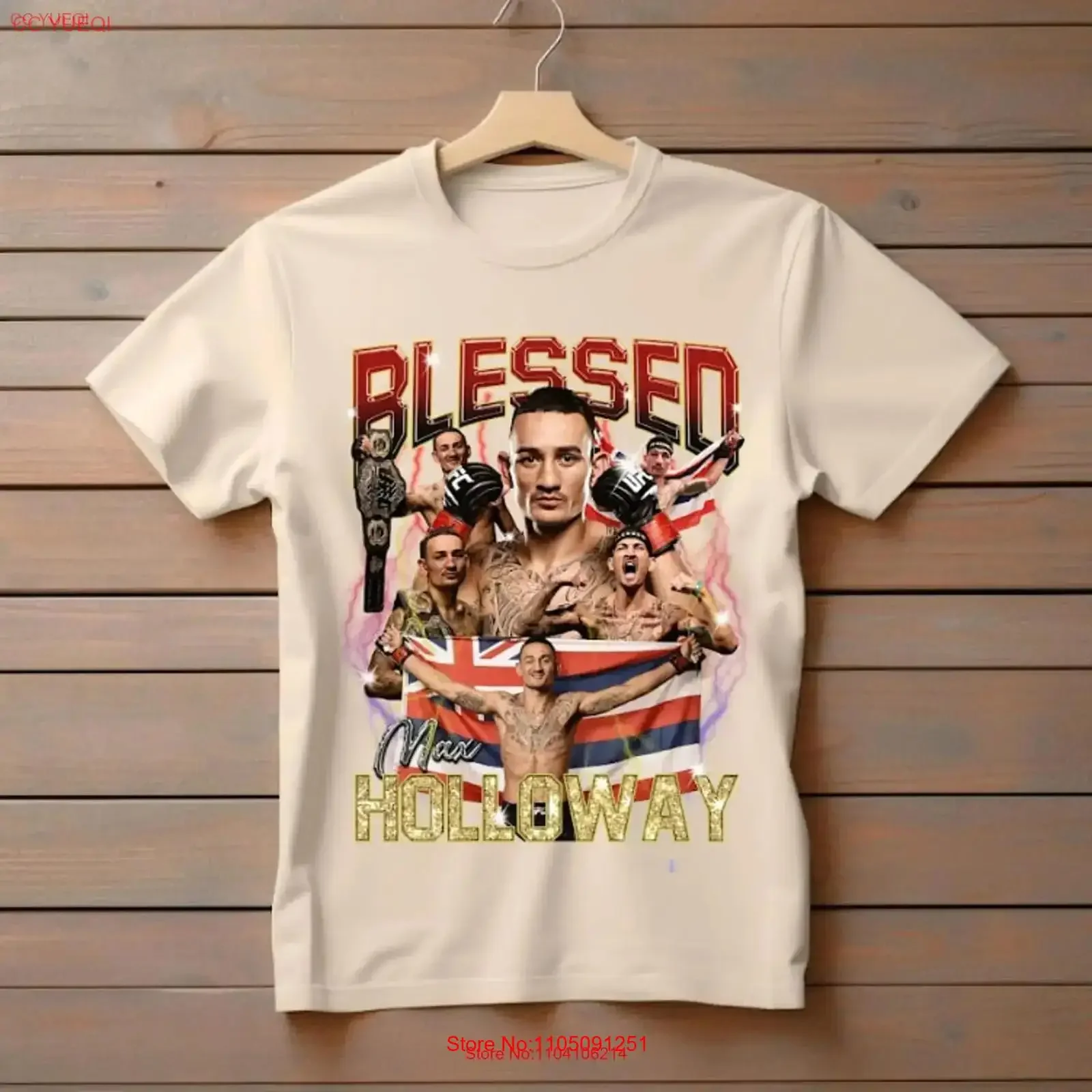 

Vintage 90s Style Max Holloway T shirt Comfort Retro Mixed Martial Artist SweaT For Man and Woman vintage Washed Versatile Soft