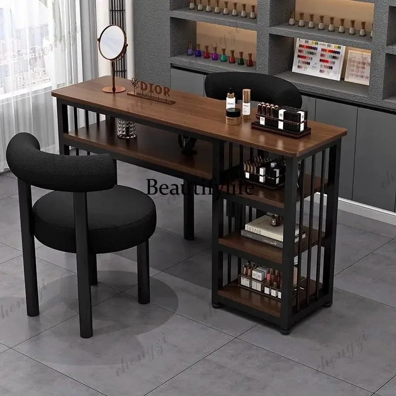 P182 Vintage Elegant Nail Desk Minimalist Nordic Premium Sturdy Nail Desk Durable Practical Table Onglerie Professionnel Furnitu