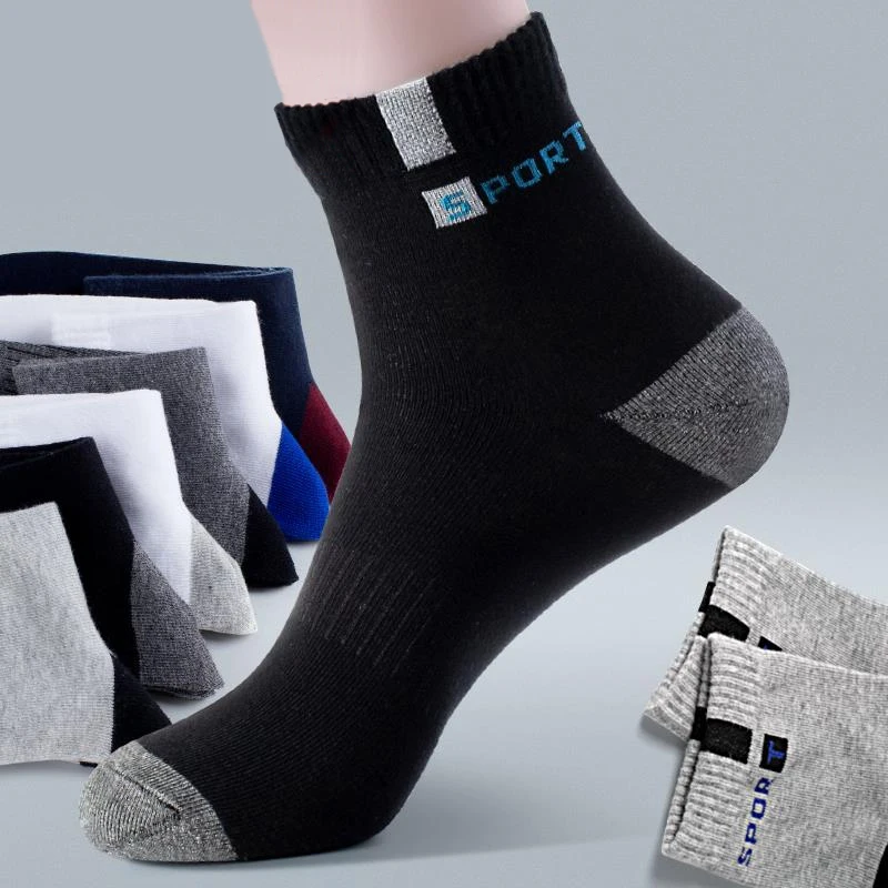 5/10Pairs Designer Men Sports Socks High Quality Bamboo Fiber Summer Autumn Male Socks Breathable Cotton Deodorant Ankle Sock