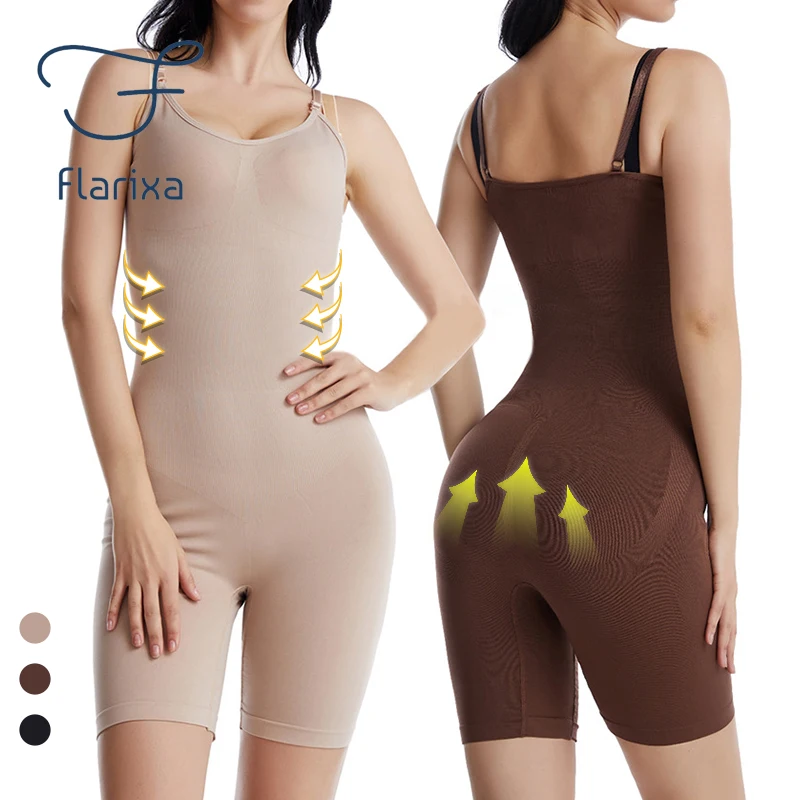 Flarixa Slimming Corset Woman Flat Belly Shapewear Women Full Body Shaper Seamless Butt Lifting Bodysuit Tummy Control Underwear