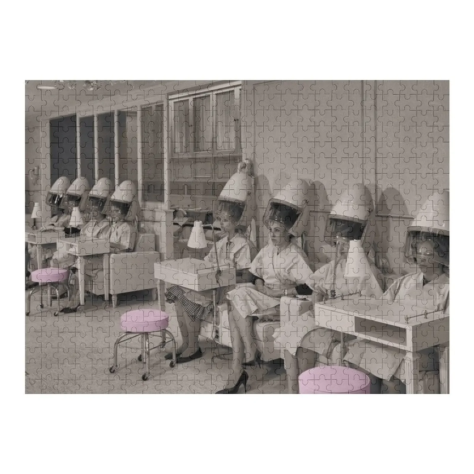 

День красоты винтажный сепия парикмахерская фото головоломка деревянные композиции для детей персонализированный пазл