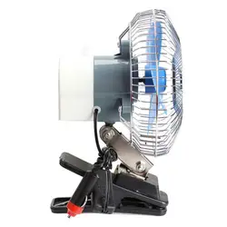 12/24V Mini Summer Car Low Noise Air Conditioner Rotatable Clip Cooling Fan