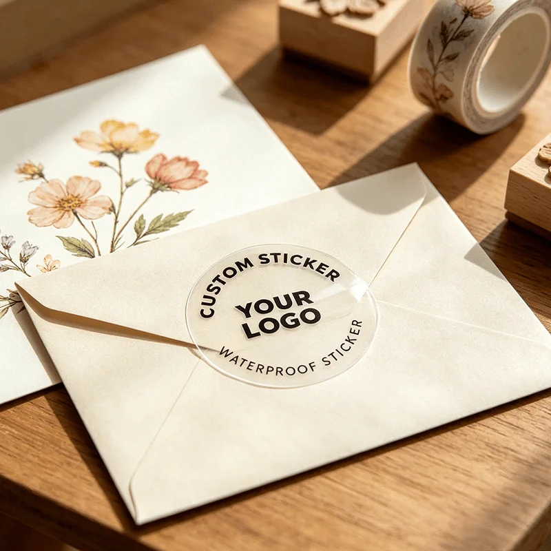 6cm Personalized Transparent Round Stickers - Tailored Designs for Graduation Parties, Business Anniversaries & Gift Wrapping