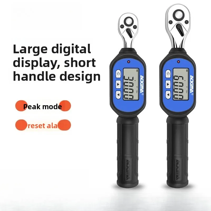 High Precision Adjustable Digital Torque Wrench, Mini Short Handle Torque Spanner for Auto Repair & Scaffolding Installation