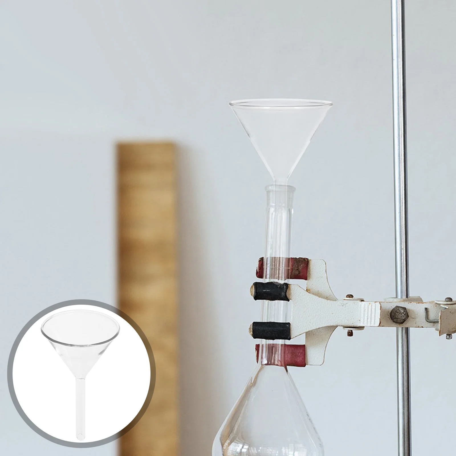 

3Pcs Glass Scientific Filling Funnel Durable Wide Mouth Laboratory Glass Filter Funnel Precise Pouring Clear Lab Funnels