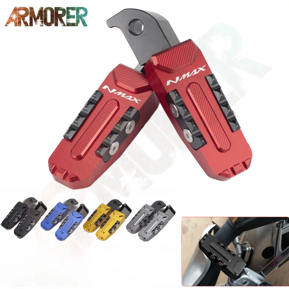 

Motorcycle Accessories For YAMAHA NMAX155 nmax 155 Rear Passenger Foot Peg Footrests 2015 2016 2017 2018 2019 2020 2021 2022