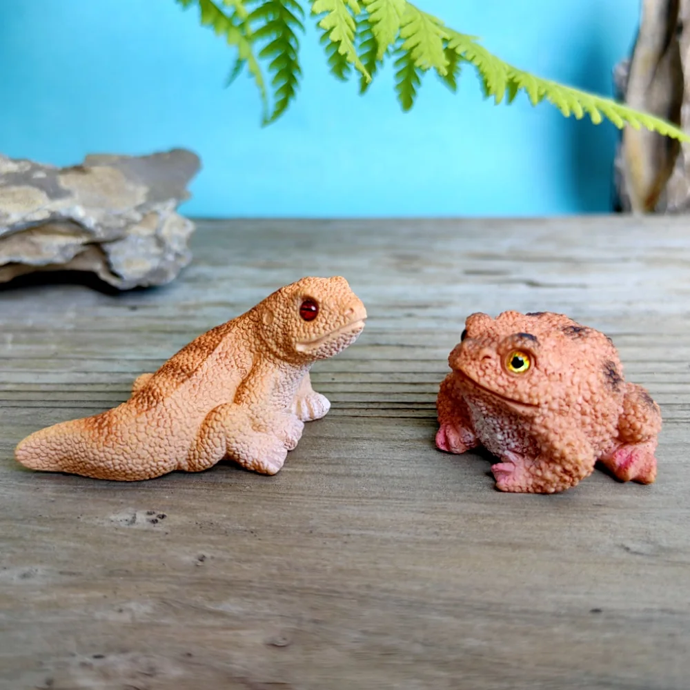 Simulated Lizard Chameleon Axolotl Toad Model Gift Resin Craft Miniature Figure Tiny For Bonsai Microlandscape Garden Decor