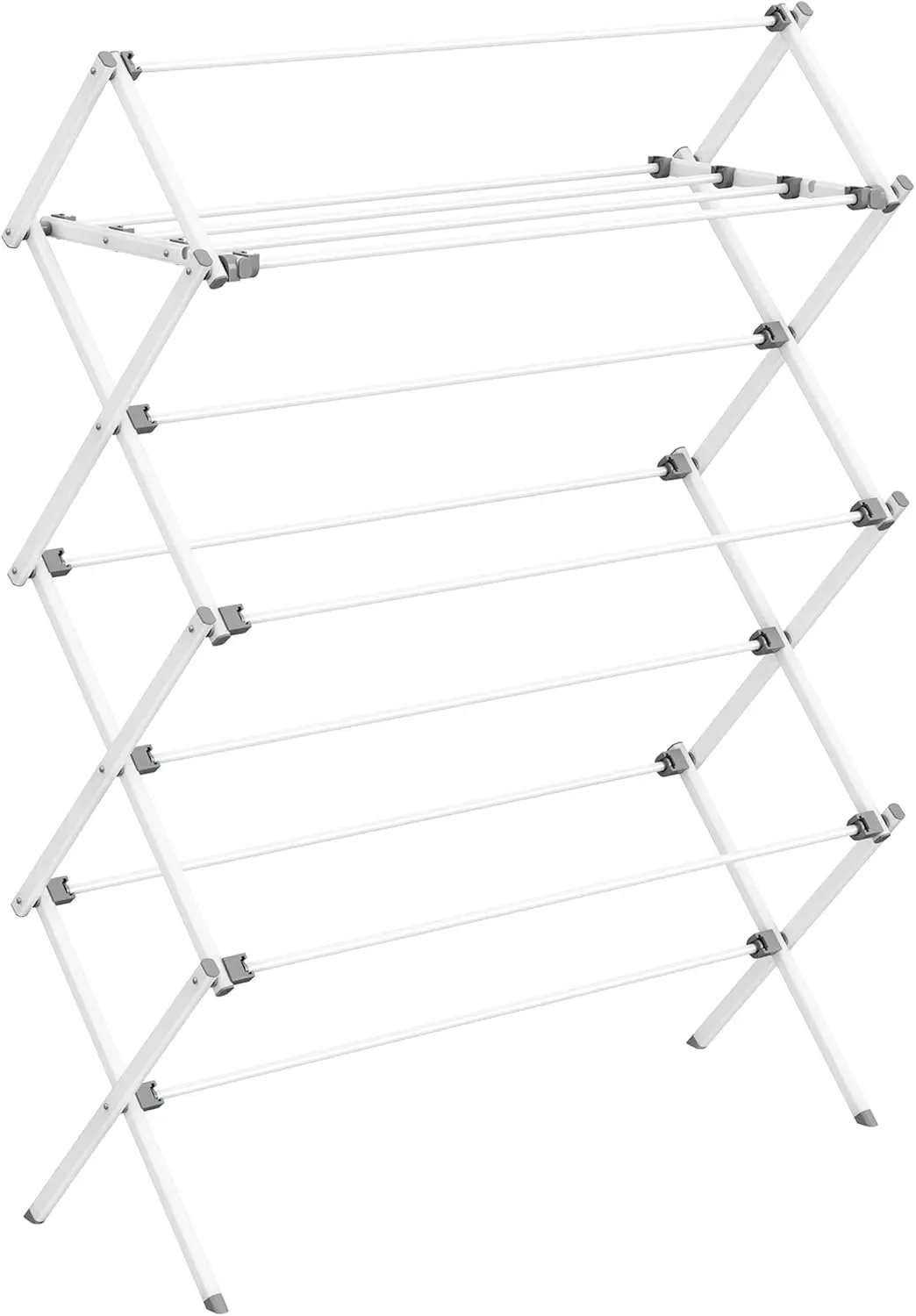 

Складная сушилка для одежды, стальной каркас 14,6x36,6x53,2 дюйма, простая сборка для использования в помещении и на открытом воздухе, жемчужно-белый