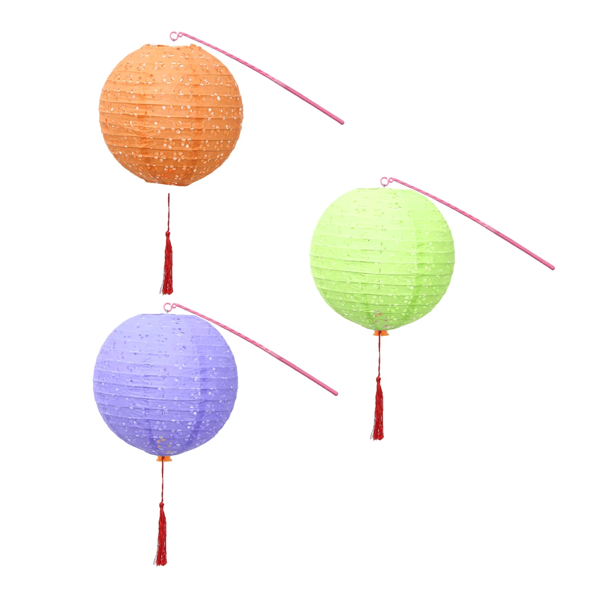 

3 Pcs Glowing Paper Lantern Hollow Winter Melon Illuminated Creative Festival Child