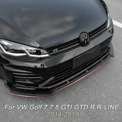 Front Bumper Splitter Lip for VW Golf 7 Facelift MK7.5 R GTI GTD GTE R-line 2014-2019 MAX Style Car Spoiler Diffuser Guard Cover