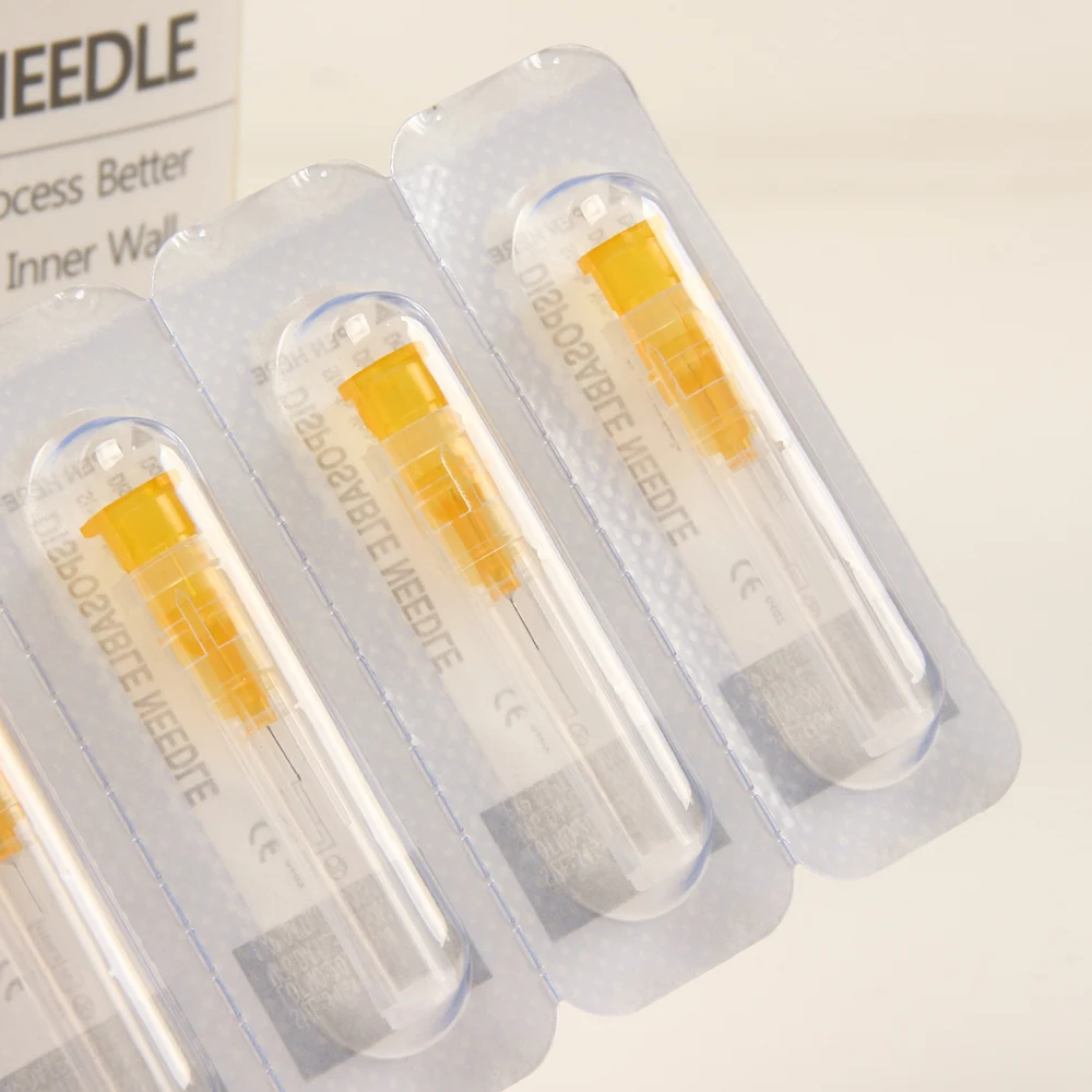 100PCS 30G-34G painless needle Piercing Transparent Syringe Injection glue Clear Tip Cap Pharmaceutical injection needle 1.5/2.5