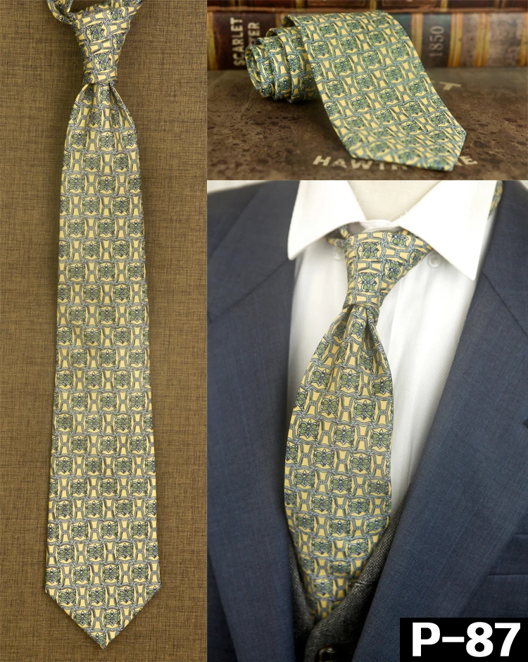Handmade Abstract Pattern Multicolor Mens Ties Neckties 100% Silk Printed Colorful Printing Casual Party Wedding Noble