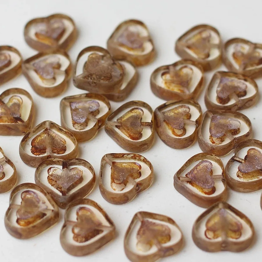 

10pcs 14*12mm Handmade Glass Beads Bracelet Necklace Earring Scatter Pieces DIY Semi-finished Production