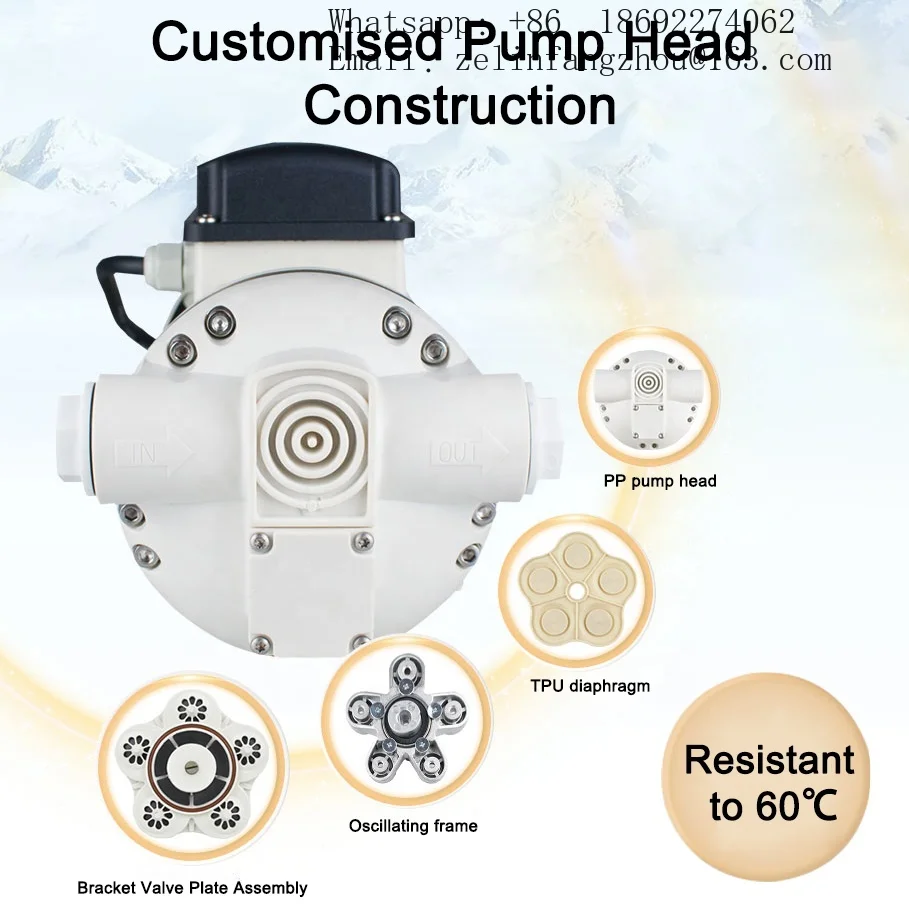 110V 220V Electric Diaphragm Pump High Pressure Corrosion Resistant Chemical 40L Min DEF Urea OEM FL-550 Heavy Duty