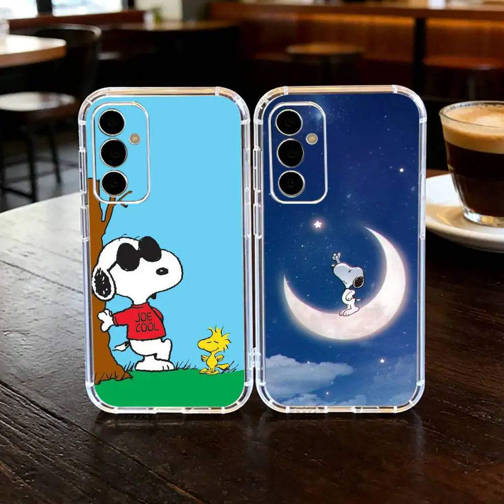 

O-l Snoopy Phone Case For SamsungA10,12,20,21S,30,31,40,50,51,52,70,71 Transparent Cover