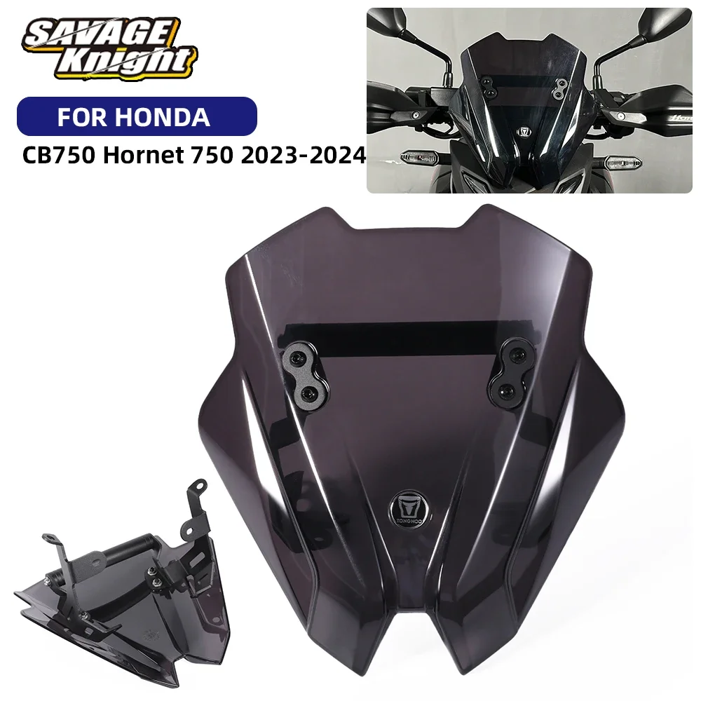 2024 Hornet 750 Motorcycle Windshield For Honda CB750 2023 Windscreen GPS Navigation Extension Bar Bracket Air Deflector