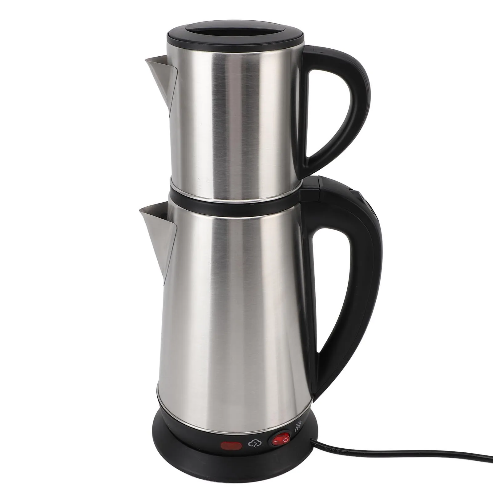 

Electric Turkish Kettle Set Double Layer Hot Water Kettle Stainless Steel Coffee Pot Versatile Tea Brewing Tools Tea Kettle