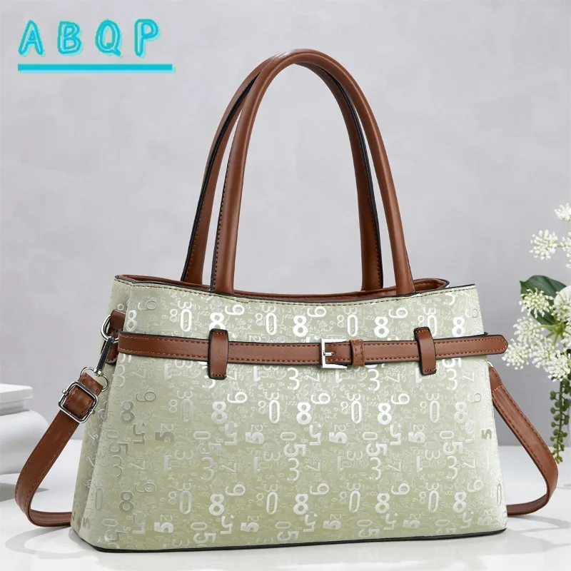 

ABQP New Women's Handbag Personalized Fashion Women's Shoulder Messenger Bag Luxury Brand PU Large-capacity Casual Women's Bag