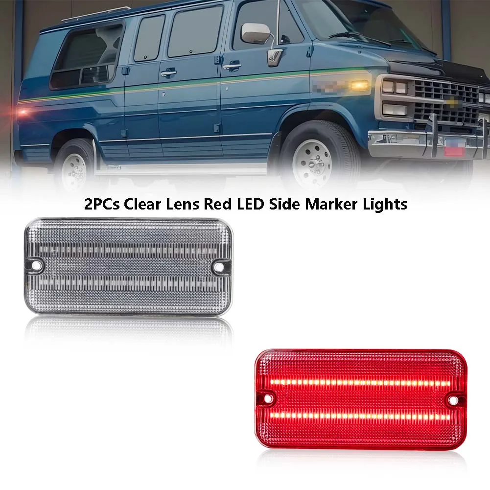 Voor/Achter Zijmarkeringslichten Richtingaanwijzers met LED Voor 1985-1995 Chevrolet G10 G20 G30 P20 P30 GMC G1500 G2500 G3500 P2500 P3500