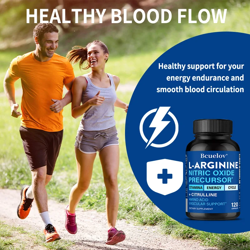 L Arginine Supplement - Promotes Overall Health, Muscle Growth and Physical Endurance, Blood Circulation, for Men and Women