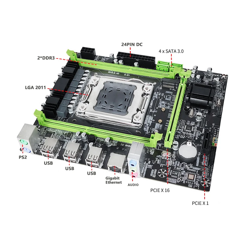 X79 Motherboard lga 3,0 mit xeon e5 v2 CPU und 1*16 GB DDR3 USB Combo Kit Set m.2 nvme