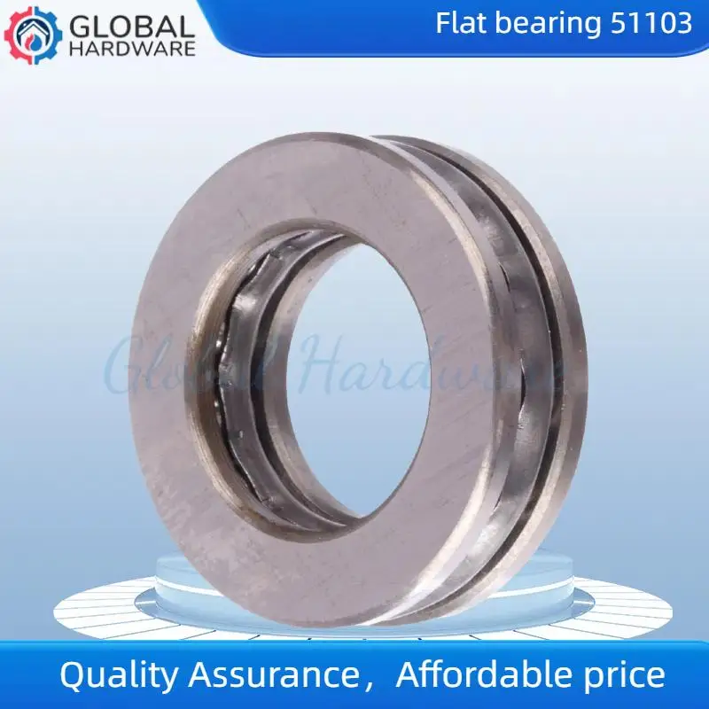 ตลับลูกปืนแบบแบน 51103 ใช้สำหรับแกนหมุนของเครื่องกลึงศูนย์เครื่องจักรกล ฯลฯ