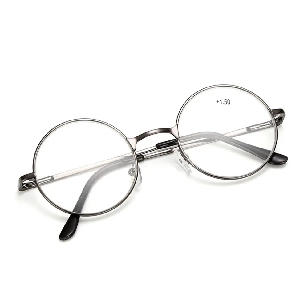 Magnifying Flexible Portable Round Spring Hinge Metal Eye wear Vision Care Eyeglasses Reading Glasses +1.00~+4.0 Diopter
