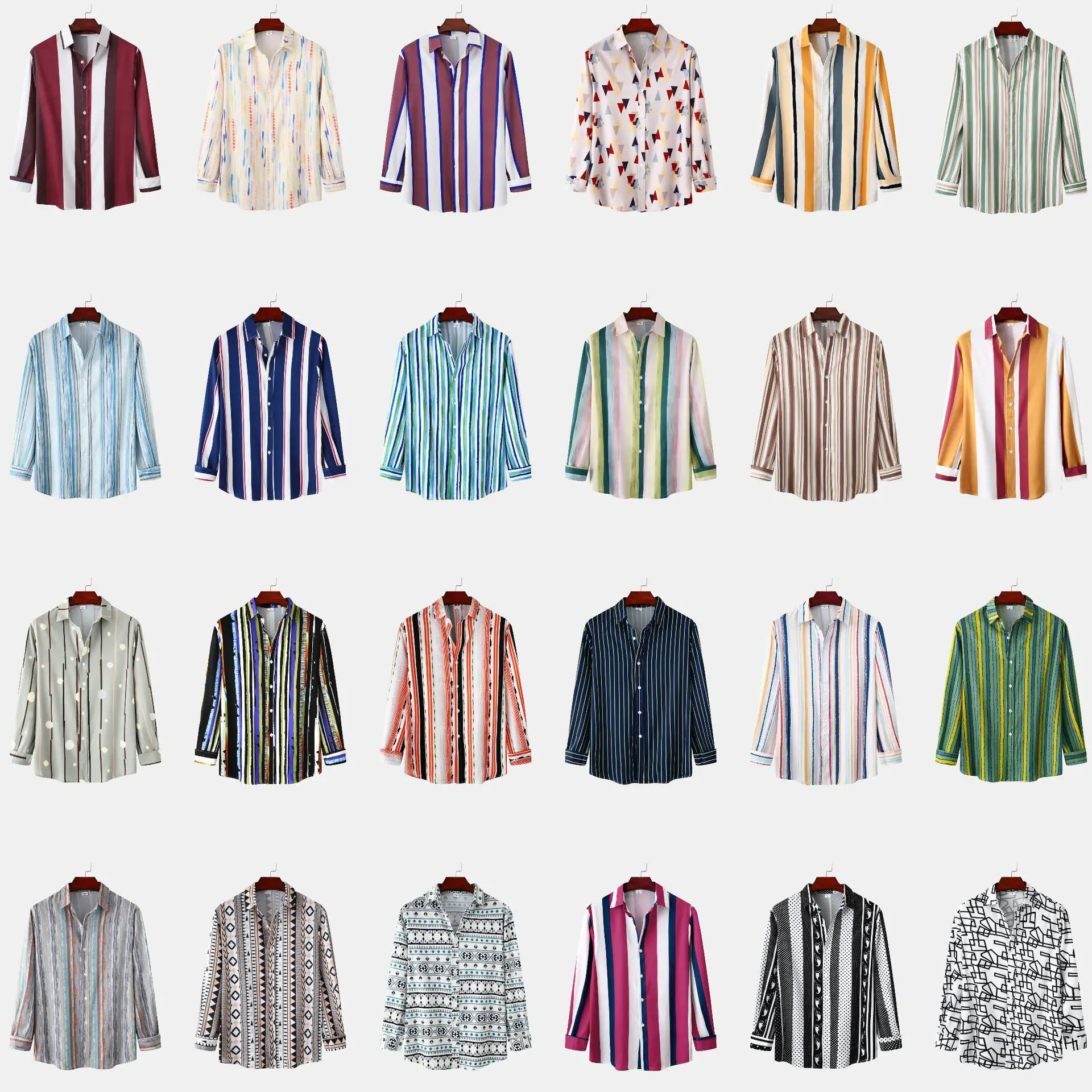 

Мужской длинный све полосатый открытый кардиган с воротником irt, повседневный свободный крой, универсальный молодежный осенний кардиган на четыре сезона