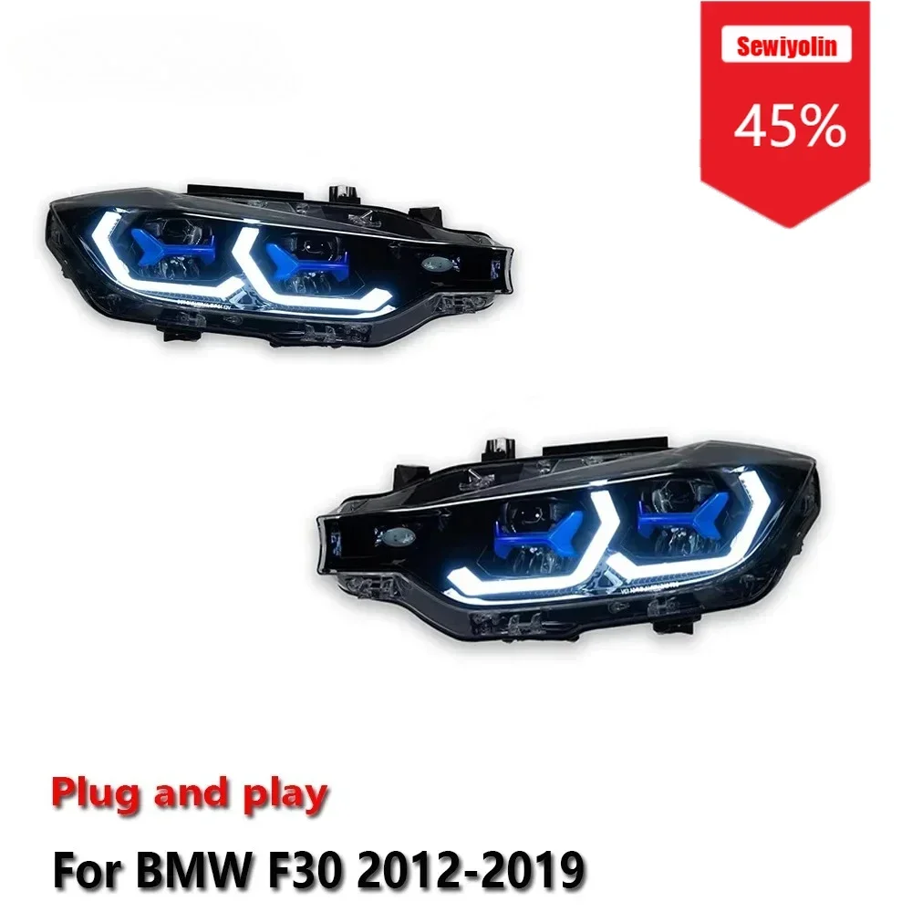 

Автомобильные светодиодные фары, аксессуары для авто для BMW F30 F35 2012-2019, авто противотуманные фары DRL, стоп-сигнал поворота, Plug and Play