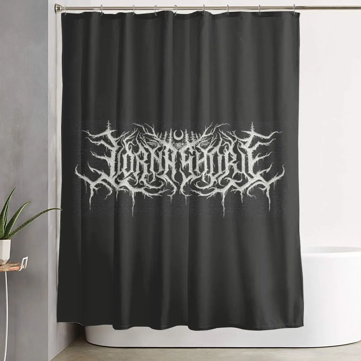 

Lorna Singer Shore Band Shower Curtain Bathroom Polyester Waterproof Bath Curtains with Hooks