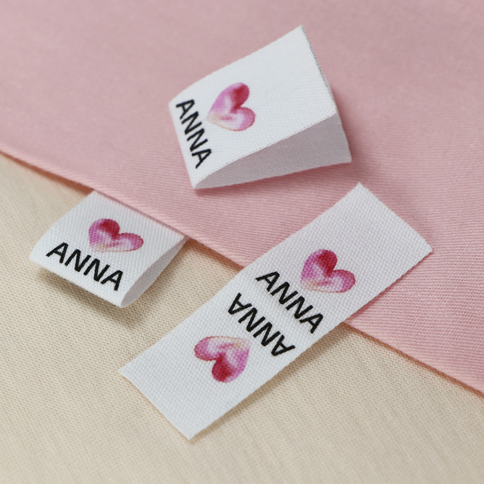 Sewing labels / Custom brand labels, Clothing labels, Sewing, Fabric 100% cotton,  custom text (FR061)