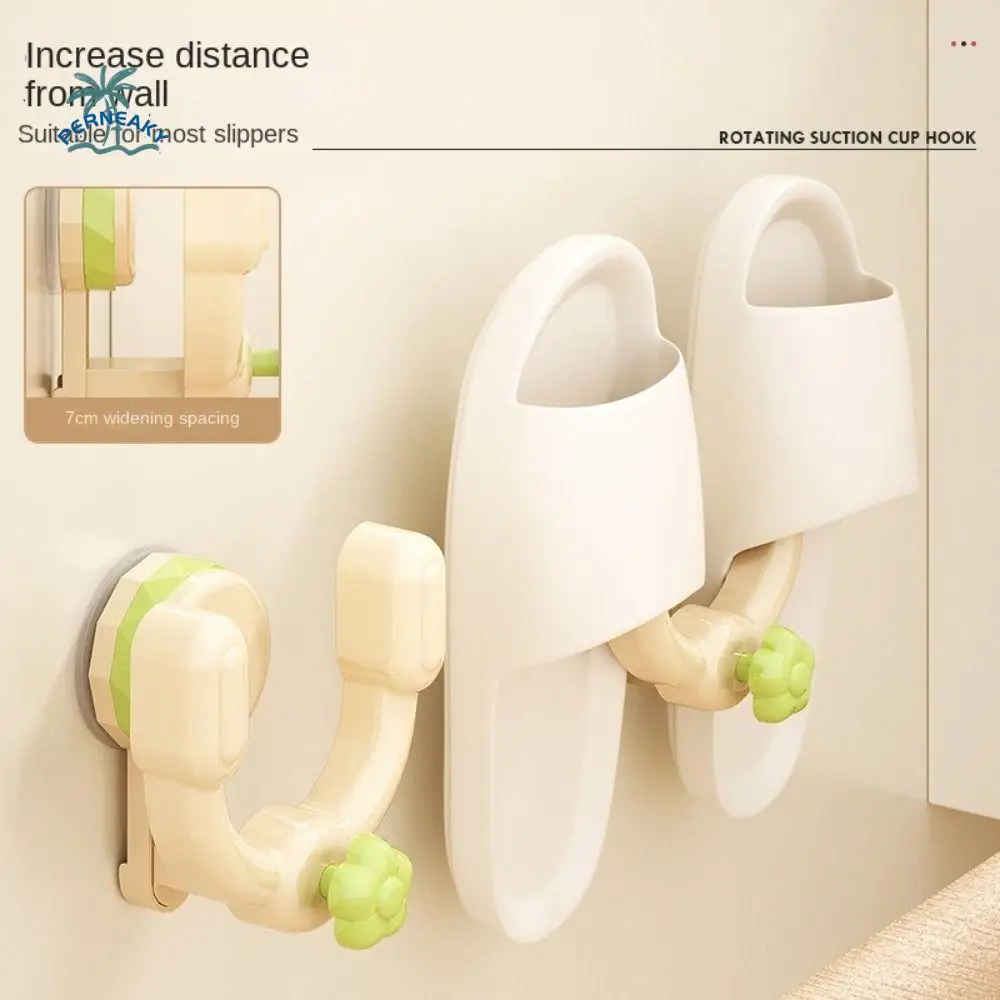 

Wall-mounted Suction Cup Slipper Rack Strong Bearing Capacity Non Perforated Shoe Drying Organizer Reusable Space-saving