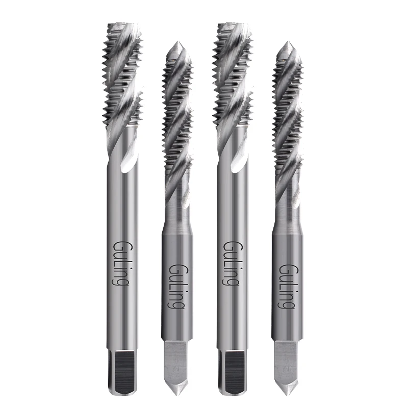 Carbide Tungsten Steel JIS Standard Spiral Fluted Tap 1PCS M1.4~M20 For HRC 55° - 62° For Blind Hole Without Coating/TICN