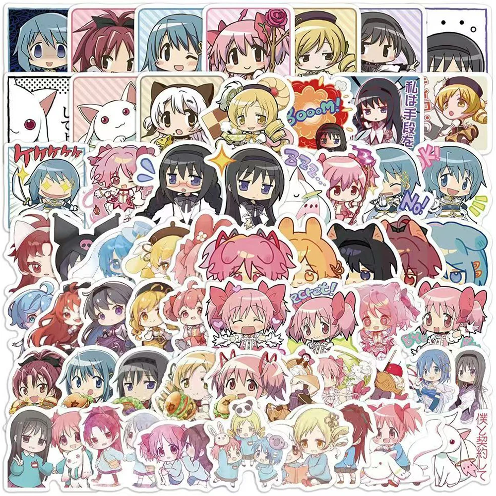 10/30/60/120Pcspcs Puella Magi Madoka Magica Cartoon Stickers Akemi Homura Kaname Madoka Sticker Tomoe Mami Miki Sayaka Decals