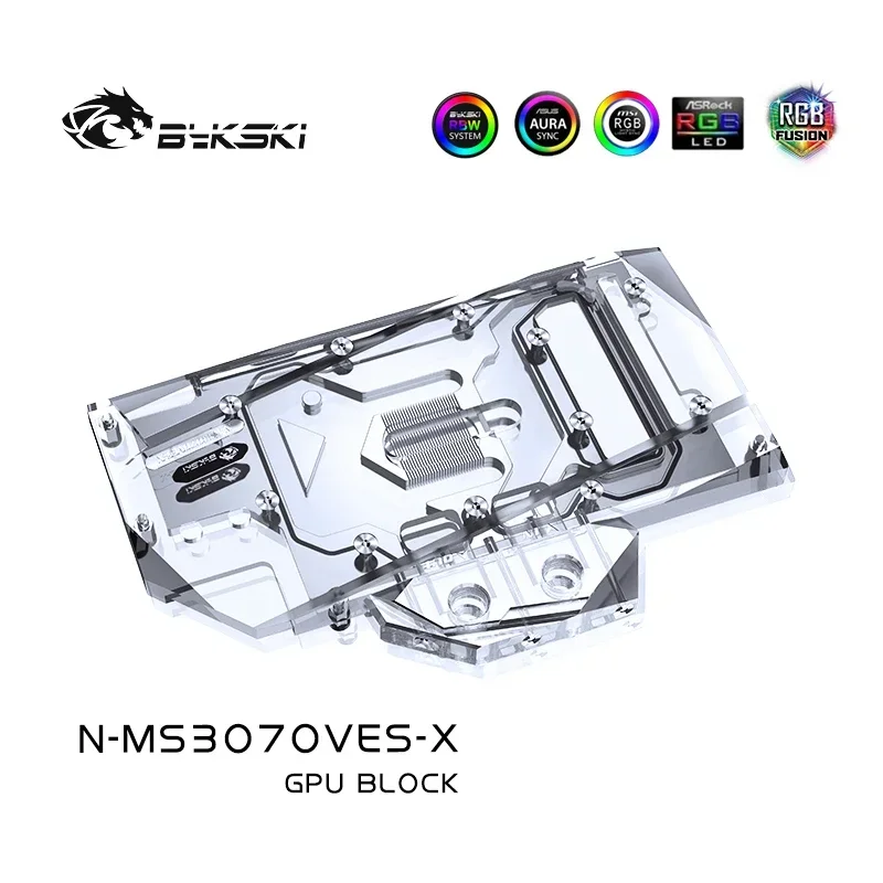 Imagem -03 - Bykski N-ms3070ves-x Gpu Bloco de Água para Msi Rtx 3070 Ventu 3x 8g oc Rtx3070 3060ti Ventu 2x 8g Placa de Vídeo Bloco Vga Gpu Cooler