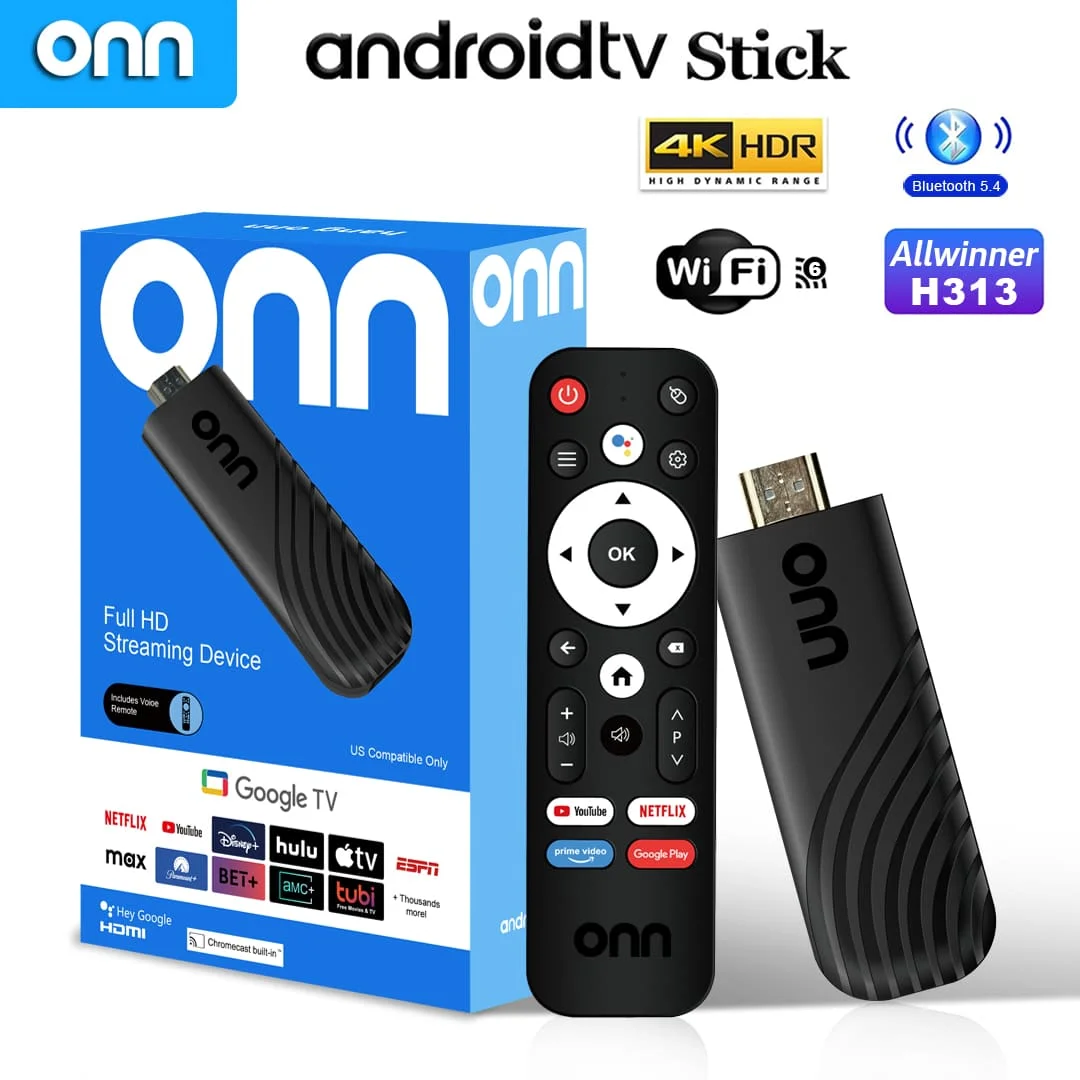 MX10 Stick Android 13 Streaming TV Stick Quad Core Cortex A53 Mali G31 GPU 8GB 128GB WiFi6 Voice Control Dongle