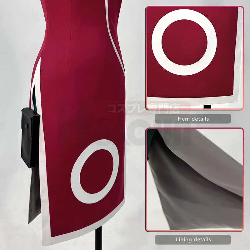 qa156HOLOUN Anime Haruno Sakura Cosplay Costume Sleeveless Cheongsam Shorts Pouch Waist Bag Halloween Christmas Gift Cos Convent