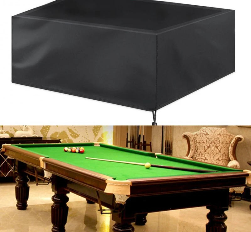 防塵防水 7/8/9 フィートフィートビリヤード台ダストカバー家具防水カバーブラックシルバー防雨