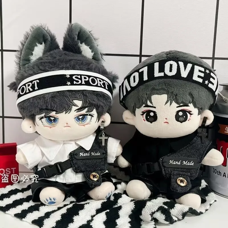 20cm cotton doll 'Cool and stylish shirt, Vest and headband Set' no-attribute humanoid doll costume change