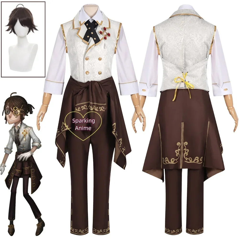 

2025 Identity V Prisoner Cosplay Luca Balsa Graduation Day Cosplay Costume Wig Gloves Shirt Pants Belt Pendant Uniform Suit