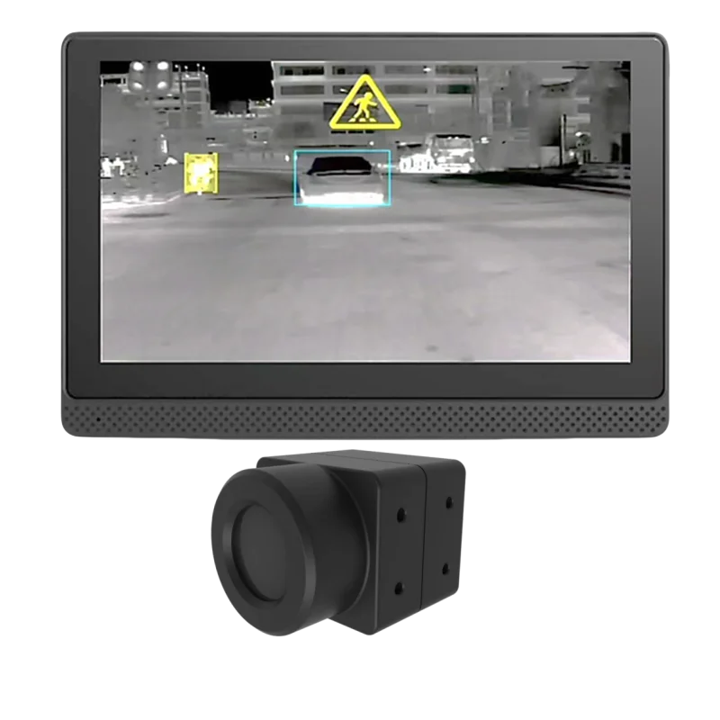 7-Inch Automotive Thermal Imaging Night Vision System with Pedestrian Detection & Collision Warning for Car Safety